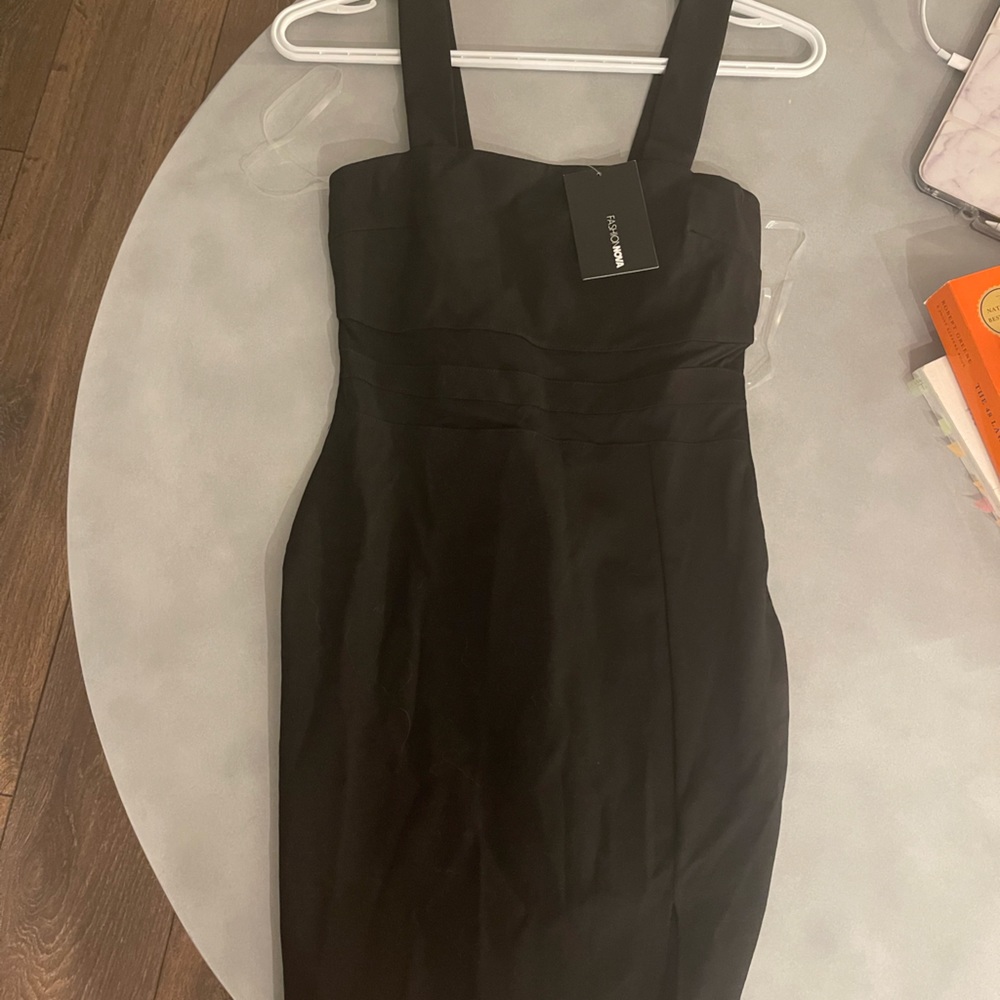 Black mini dress